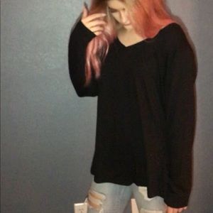 Soft black long sleeve tee